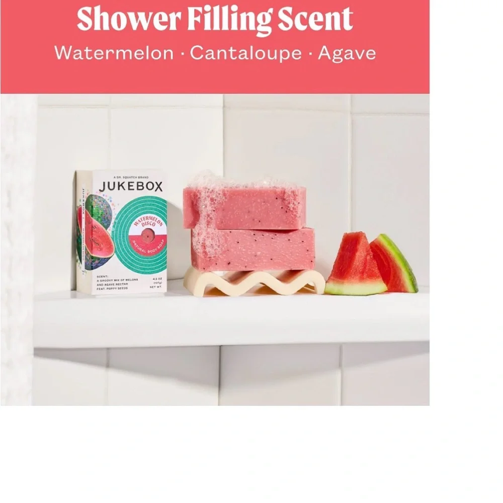 JUKEBOX Natural Watermelon Bar Soap - Disco for Women -4.5 oz. BUNDLE OF 4 - Picture 7 of 11